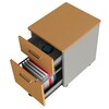 Linea Italia Metal Mobile File Cabinet, 17”W x 20”D x 24”H, Maple Laminate ZUM106